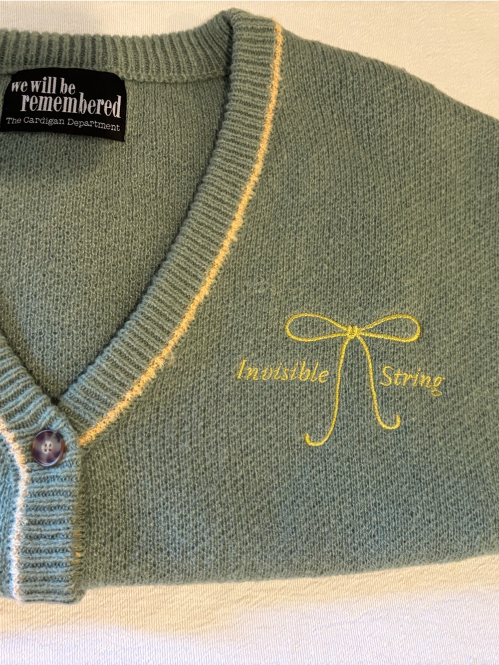 Cardigan Department We Will Be Remembered Invisible String Taylor Swift size Lg - Picture 3 of 8